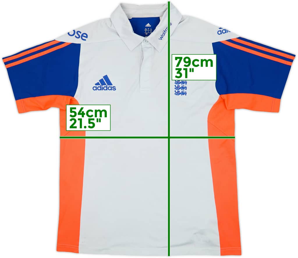 2014-15 England Cricket adidas Polo Shirt - 7/10 - (L/XL)