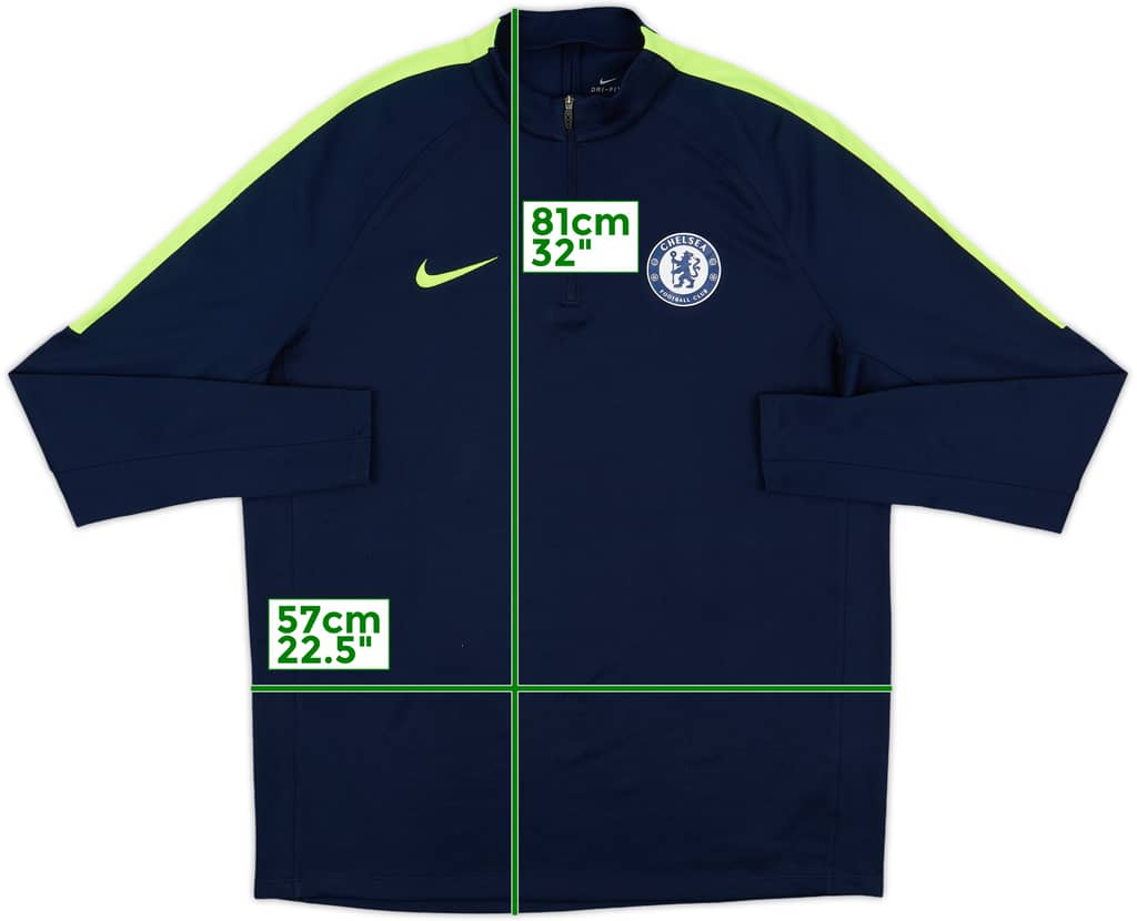 2016-17 Nike 1/4 Zip Sweat Top Template (Chelsea) - 9/10 - (XL)
