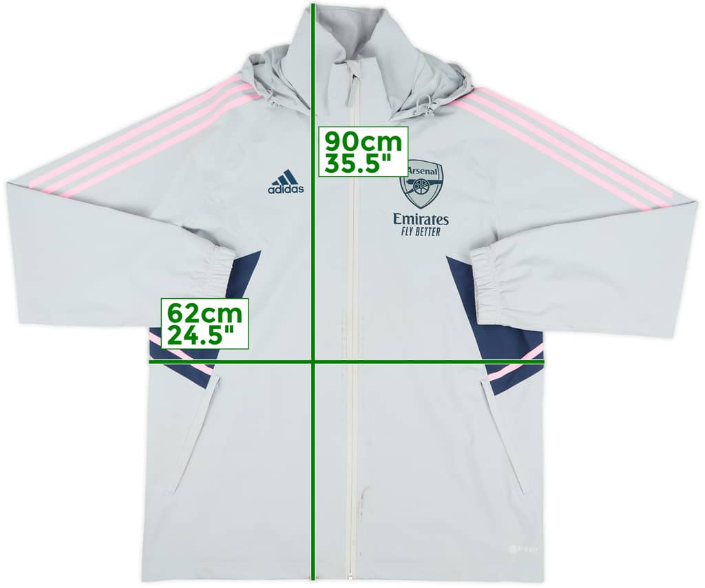 2022-23 Arsenal adidas Hooded Rain Jacket - 5/10 - (L)