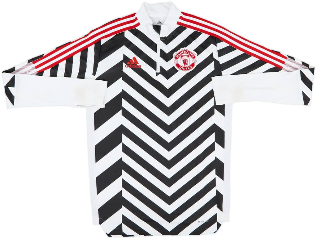 2020-21 Manchester United adidas 1/4 Zip Drill Top - 5/10 - (S)
