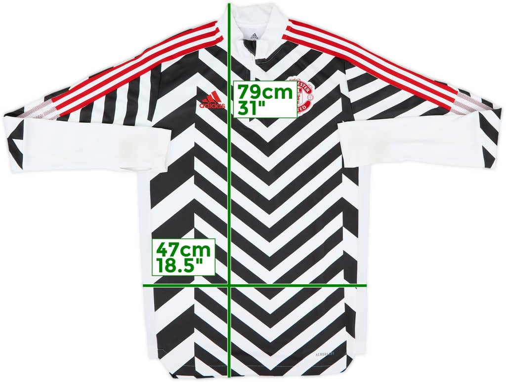 2020-21 Manchester United adidas 1/4 Zip Drill Top - 5/10 - (S)