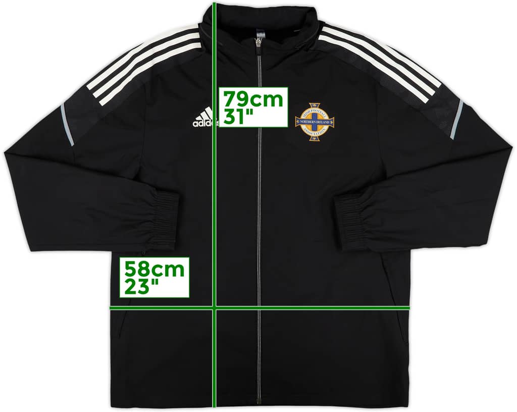 2021-22 Northern Ireland adidas Hooded Rain Jacket - 8/10 - (M)