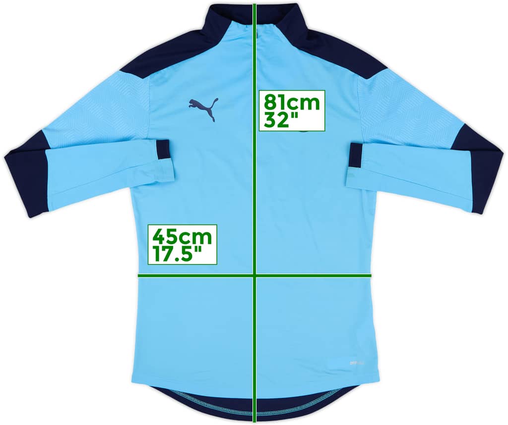 2019-20 Manchester City Puma 1/4 Zip Drill Top - 10/10 - (S)