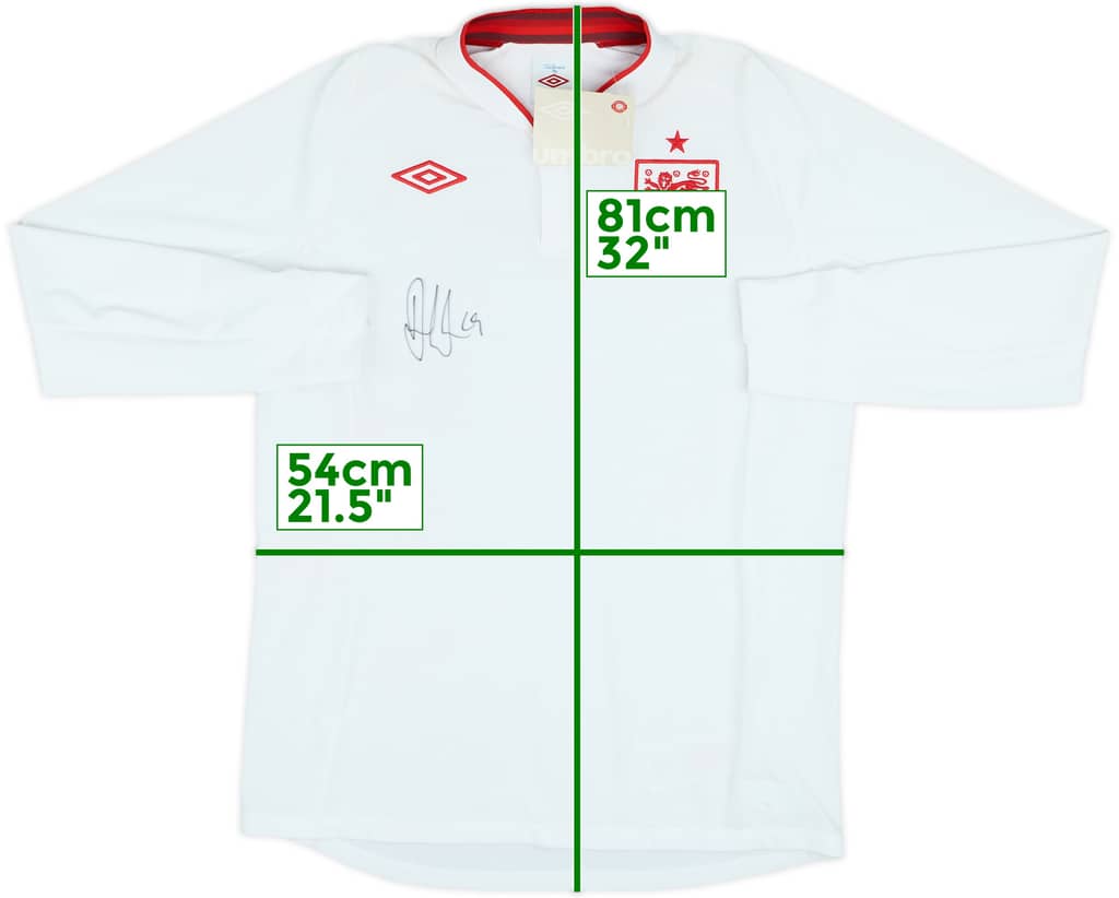 2012-13 England Signed Home L/S Shirt (L)