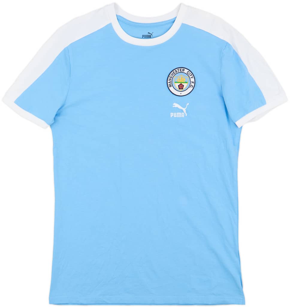 2022-23 Manchester City Puma ftblHeritage T7 Tee - 10/10 - (M)