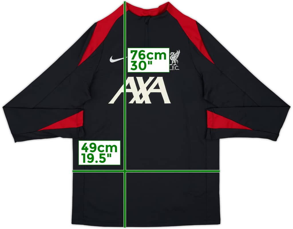 2024-25 Liverpool Nike 1/4 Zip Drill Top - 9/10 - (M)