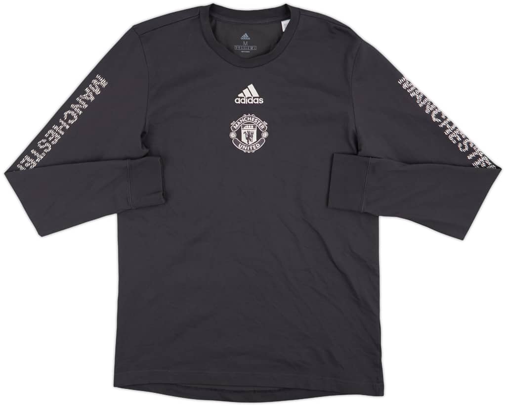 2020-21 Manchester United adidas L/S Cotton Tee - 9/10 - (M)