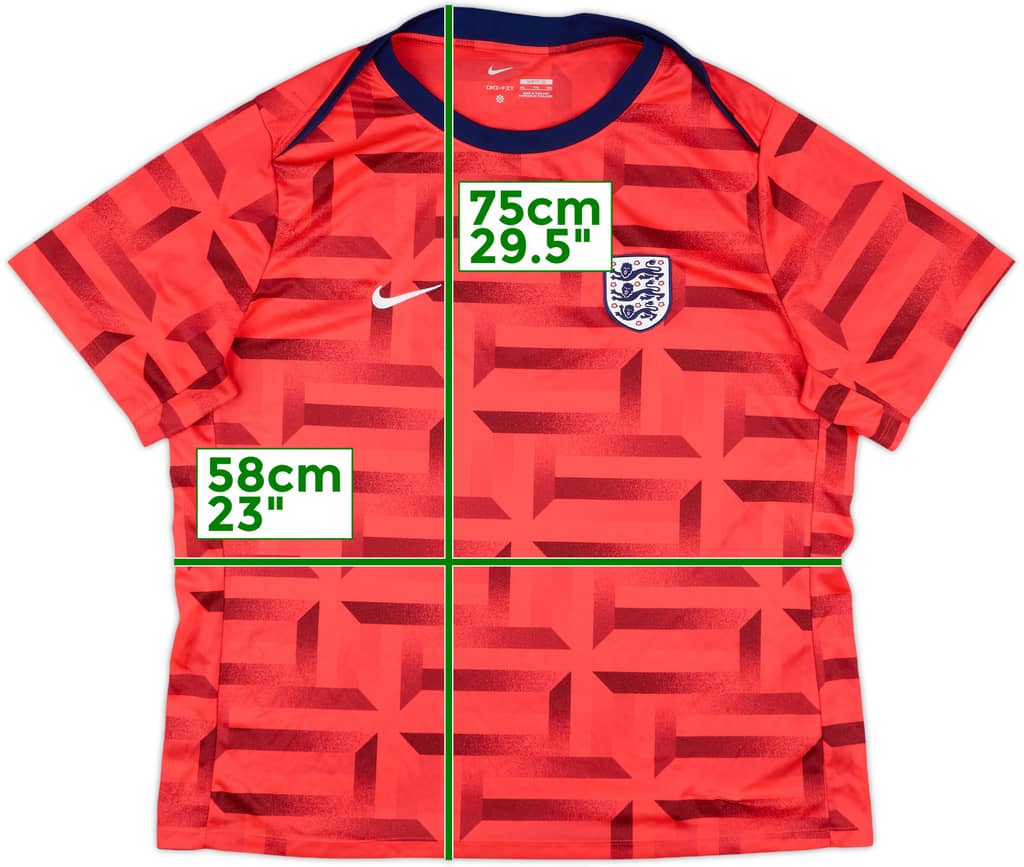2024 England Nike Pre-Match Training Shirt - 10/10 - (XXL)