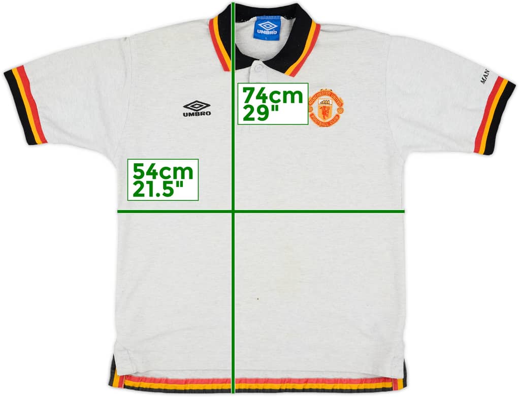 1994-96 Manchester United Umbro Polo Shirt - 6/10 - (L)
