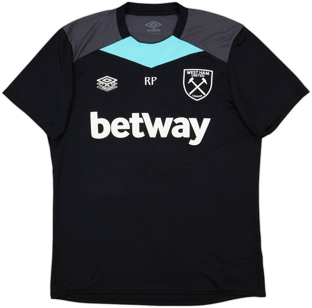 2021-22 West Ham Staff Issue Umbro Training Shirt 'RP' - 10/10 - (L)