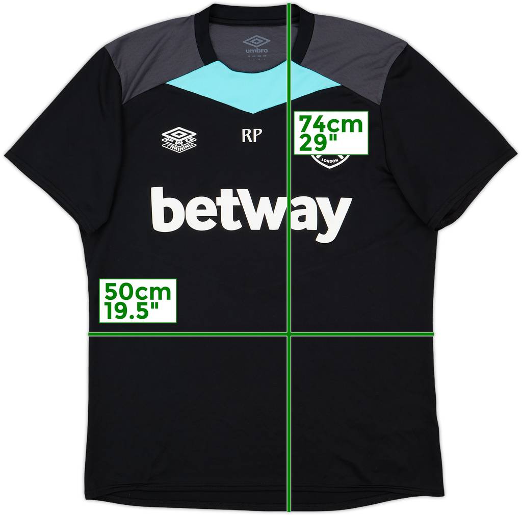 2021-22 West Ham Staff Issue Umbro Training Shirt 'RP' - 10/10 - (L)