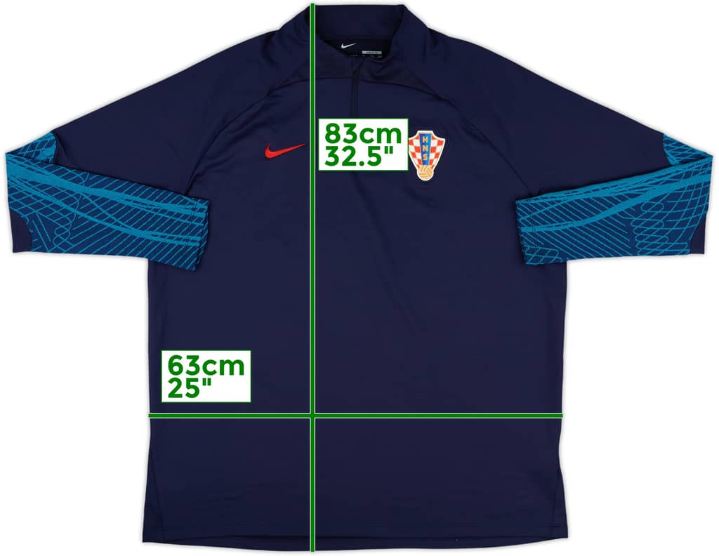 2022-23 Croatia Nike 1/4 Zip Drill Top - 10/10 - (XXL)
