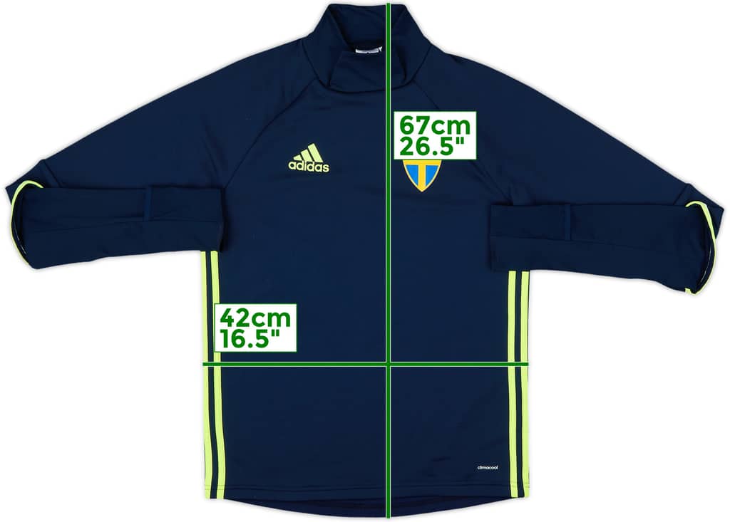 2016-18 Sweden adidas Drill Top - 9/10 - (S)