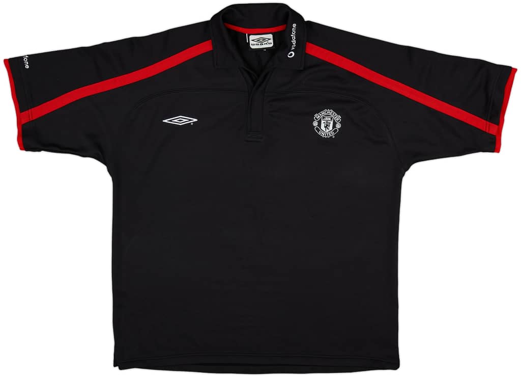 2001-02 Manchester United Umbro Polo Shirt - 8/10 - (XL)
