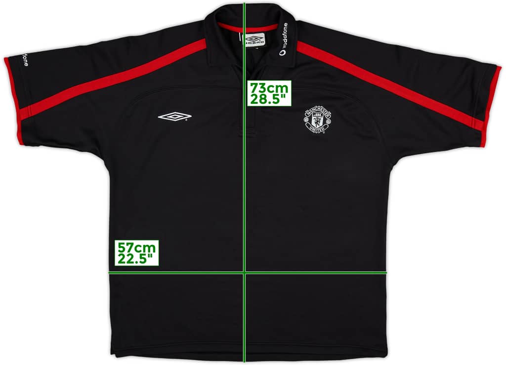 2001-02 Manchester United Umbro Polo Shirt - 8/10 - (XL)