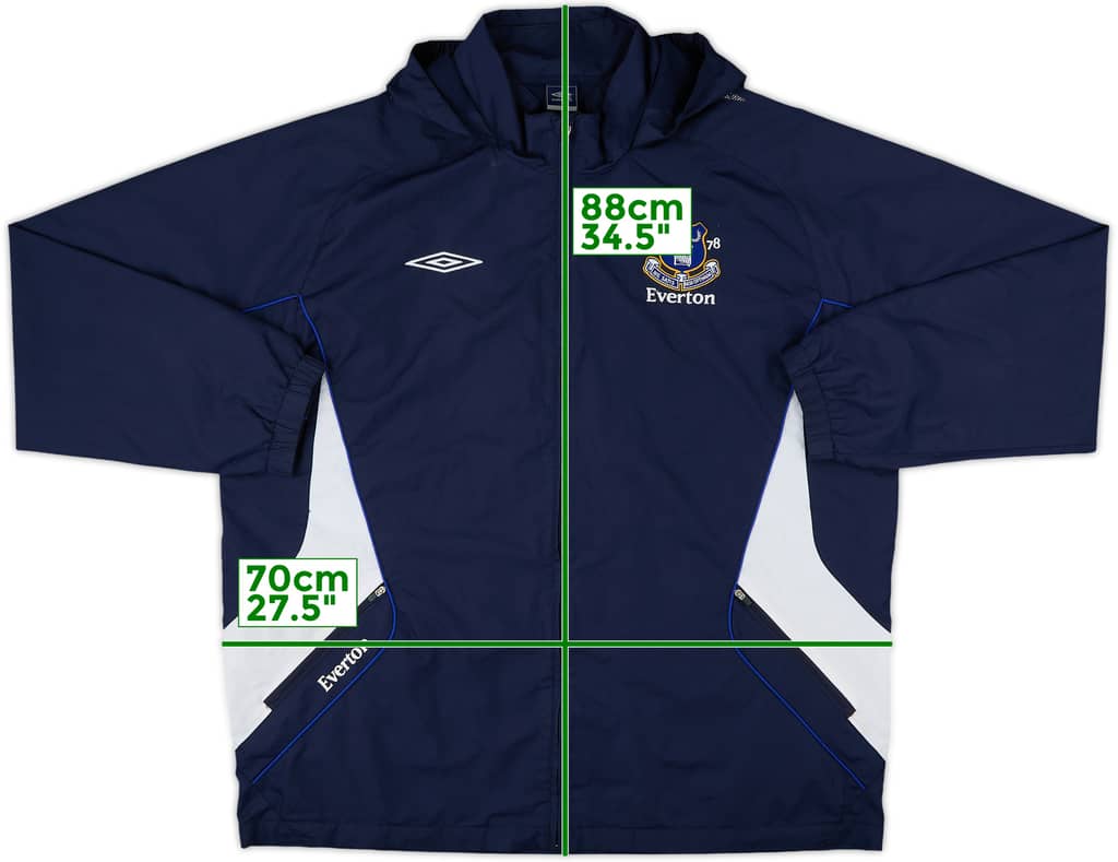 2007-08 Everton Umbro Hooded Rain Jacket - 10/10 - (XXL)