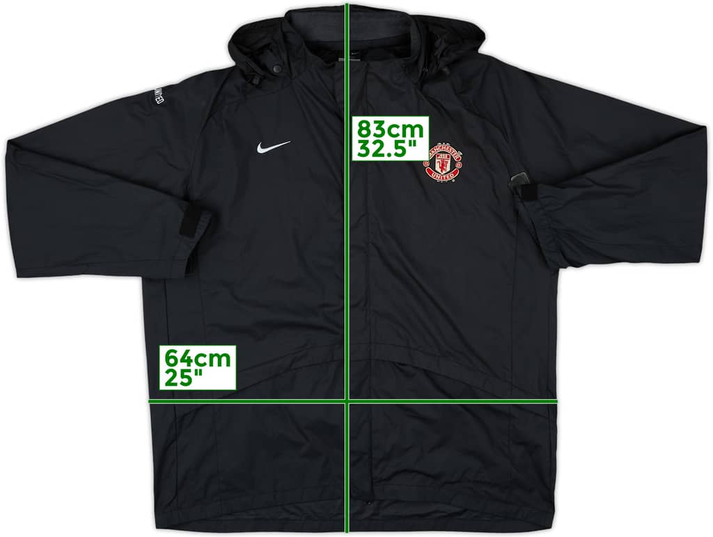 2006-07 Manchester United Nike Hooded Rain Jacket - 7/10 - (L)