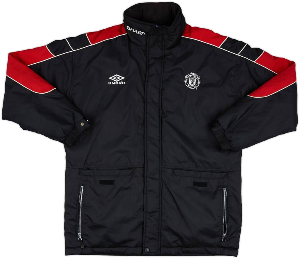 2000-01 Manchester United Umbro Padded Bench Coat - 8/10 - (M)