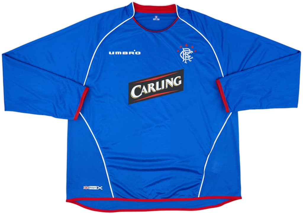 2005-06 Rangers Home L/S Shirt - 7/10 - (XXL)