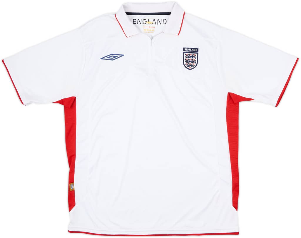 2007-09 England Umbro 1/4 Zip Polo Shirt - 7/10 - (L)