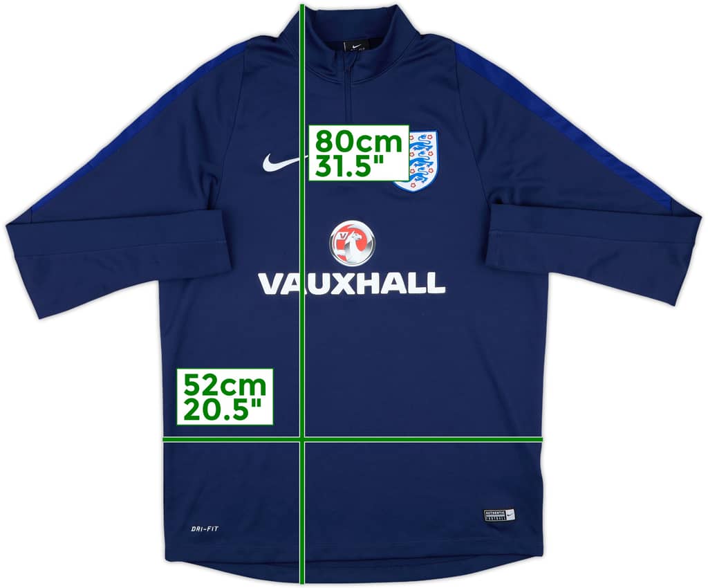 2016-17 England Nike 1/4 Zip Drill Top - 9/10 - (L)