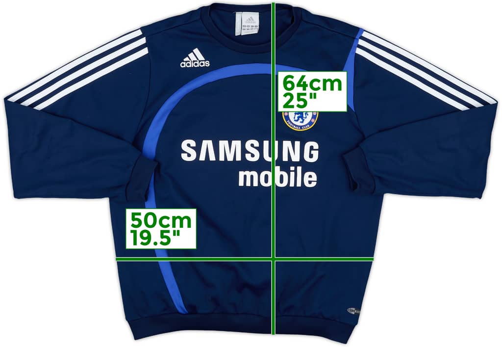 2007-08 Chelsea adidas Sweat Top - 7/10 - (S)