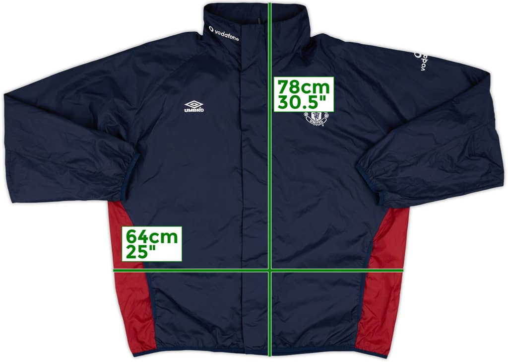 2000-01 Manchester United Umbro Hooded Rain Jacket - 8/10 - (XL)