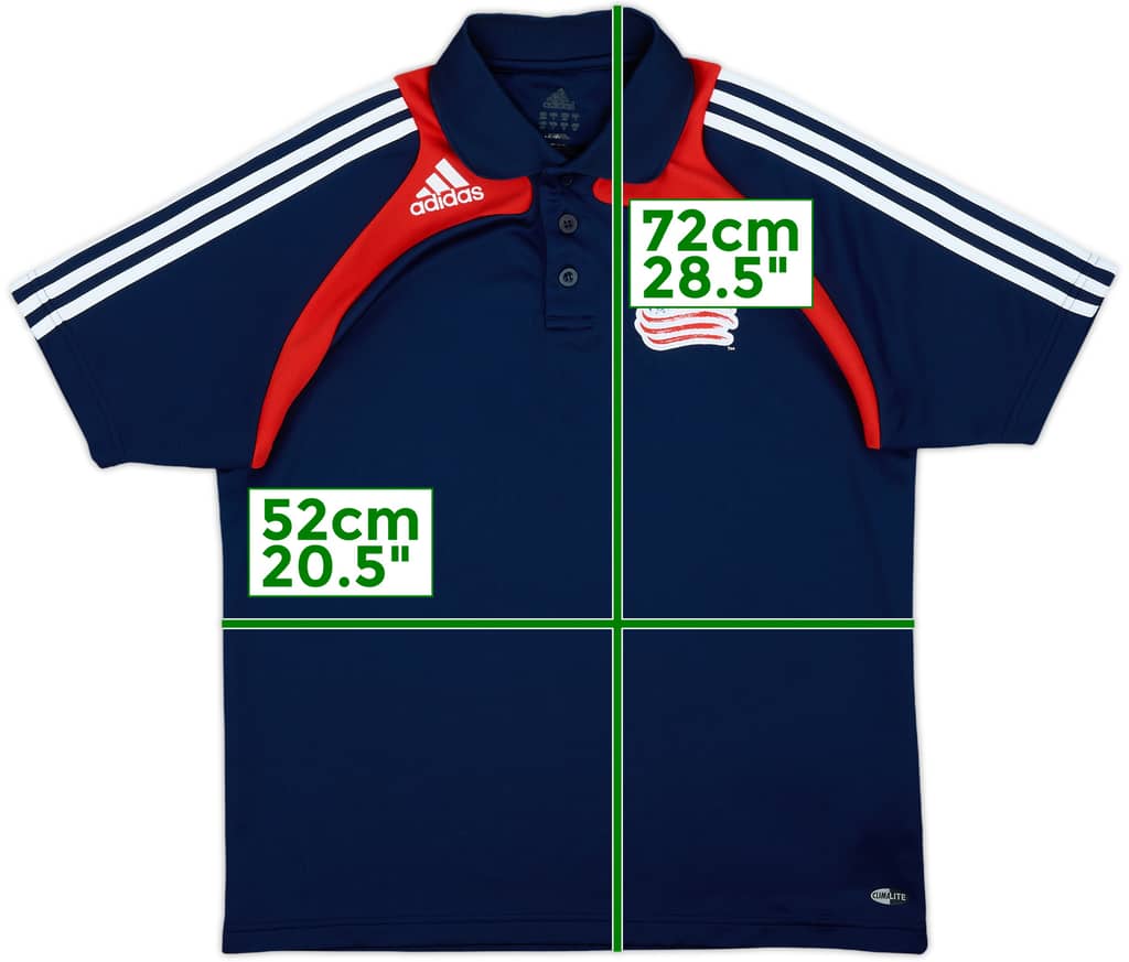 2008-09 New England Revolution adidas Polo Shirt - 9/10 - (M)