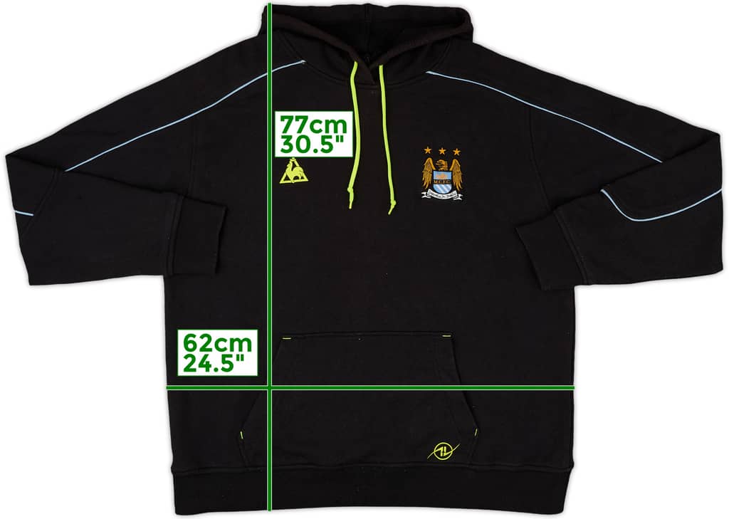 2007-09 Manchester City Le Coq Sportif Hooded Sweat Top - 7/10 - (XL)