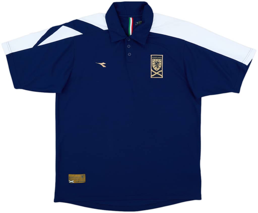 2007-08 Scotland Diadora Polo Shirt - 9/10 - (M)