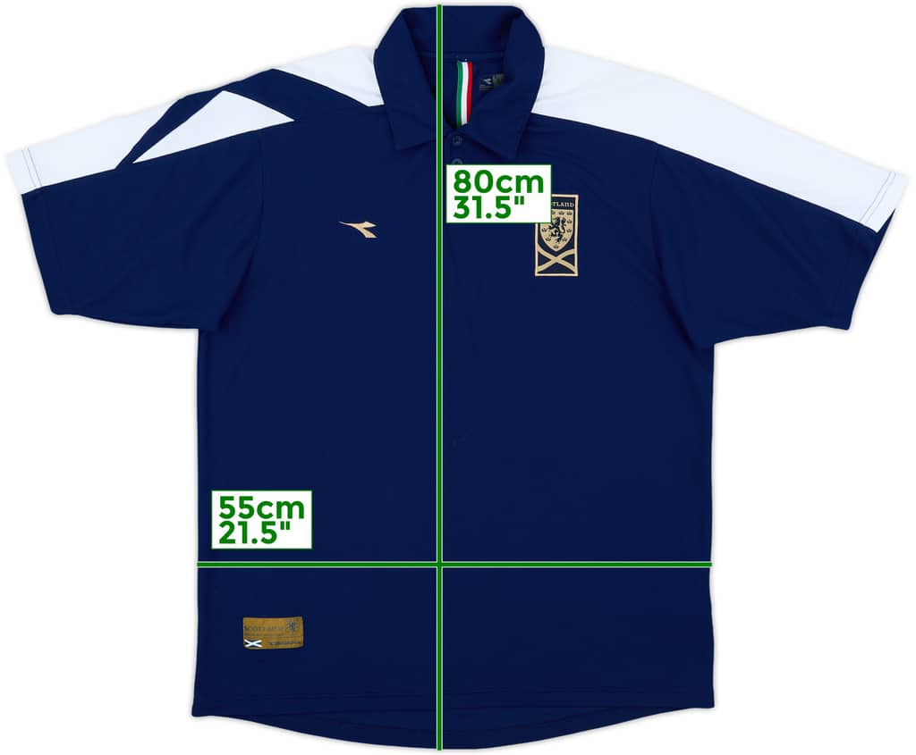 2007-08 Scotland Diadora Polo Shirt - 9/10 - (M)