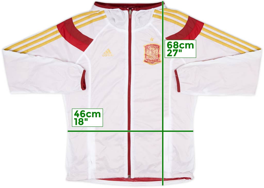 2013-14 Spain adidas Hooded Track Jacket - 7/10 - (S)