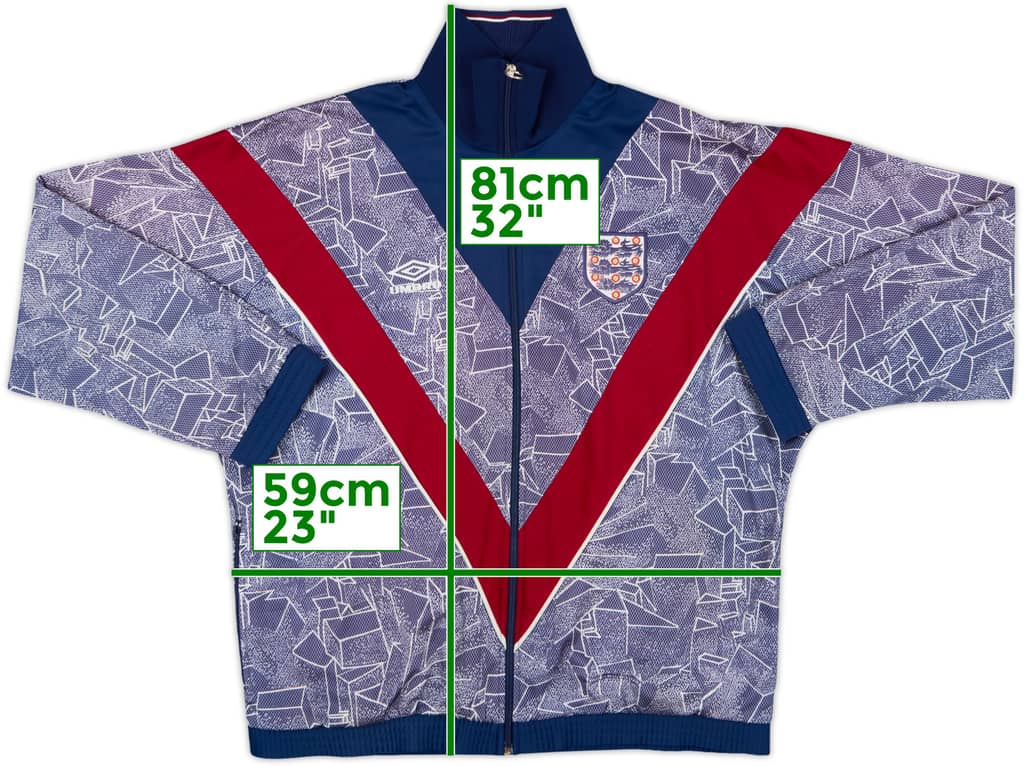 1994-96 England Umbro Track Jacket - 8/10 - (L)