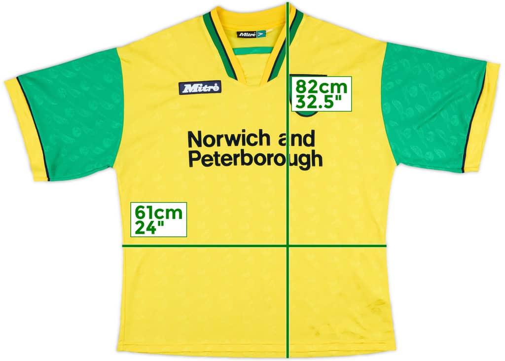 1996-97 Norwich Home Shirt - 8/10 - (L)