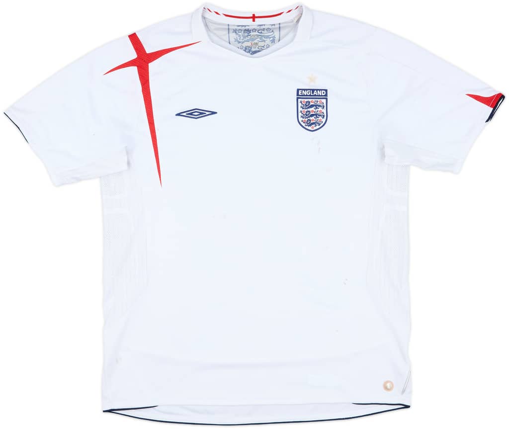 2005-07 England Home Shirt - 5/10 - (L)