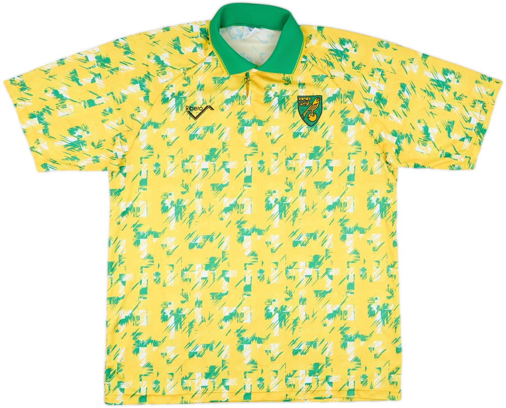 1992-94 Norwich Home Shirt - 5/10 - (XL)