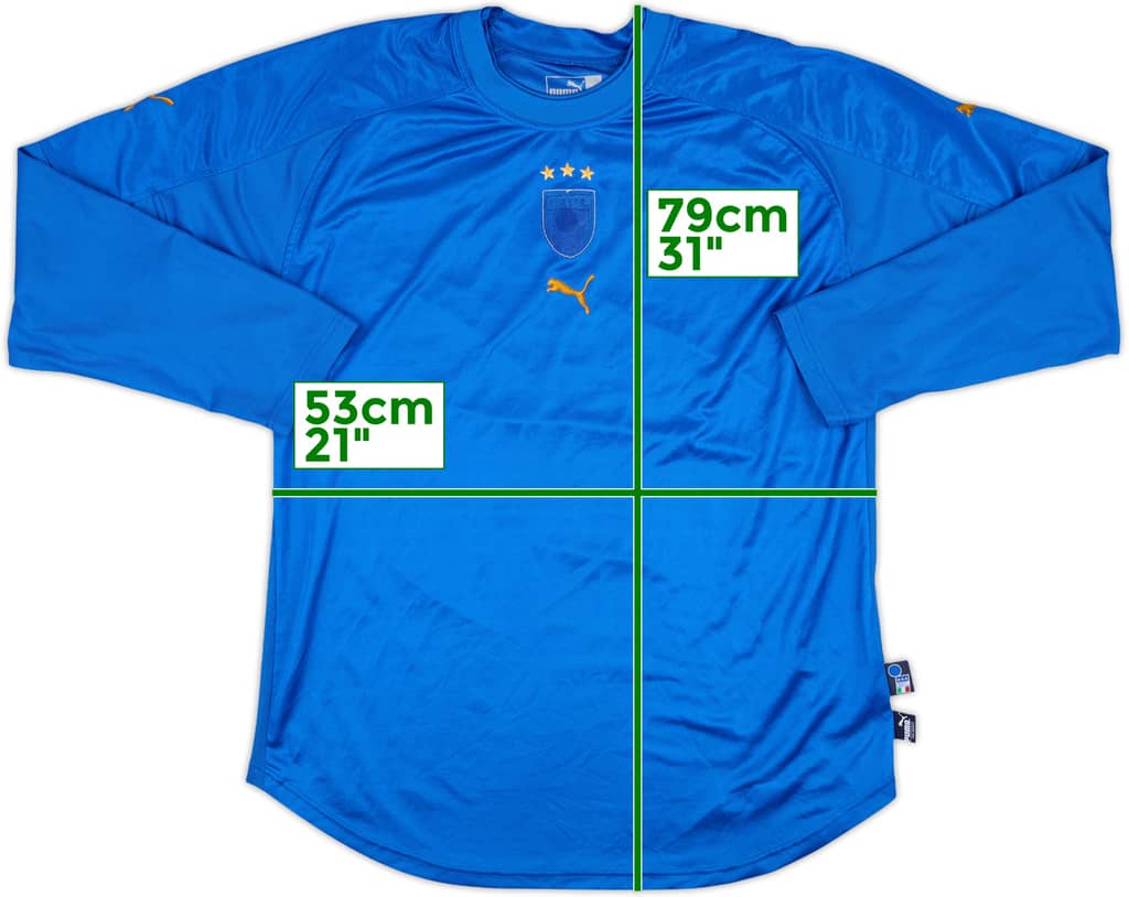 2004-06 Italy Home L/S Shirt - 3/10 - (XL)