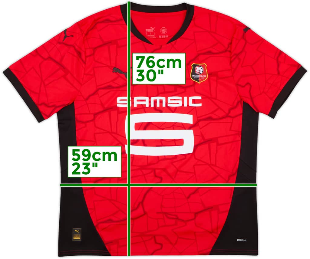 2024-25 Stade Rennais Home Shirt - 9/10 - (XL)