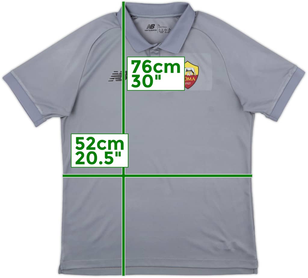 2021-22 Roma New Balance Polo Shirt - 8/10 - (L)