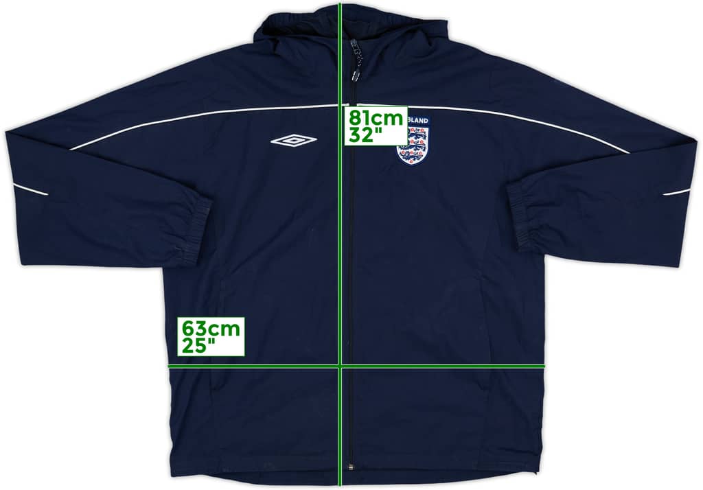 2007-09 England Umbro Hooded Track Jacket - 8/10 - (XL)