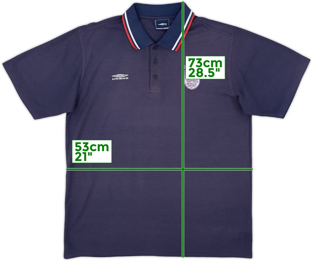 2002-03 England Umbro Polo Shirt - 6/10 - (M)