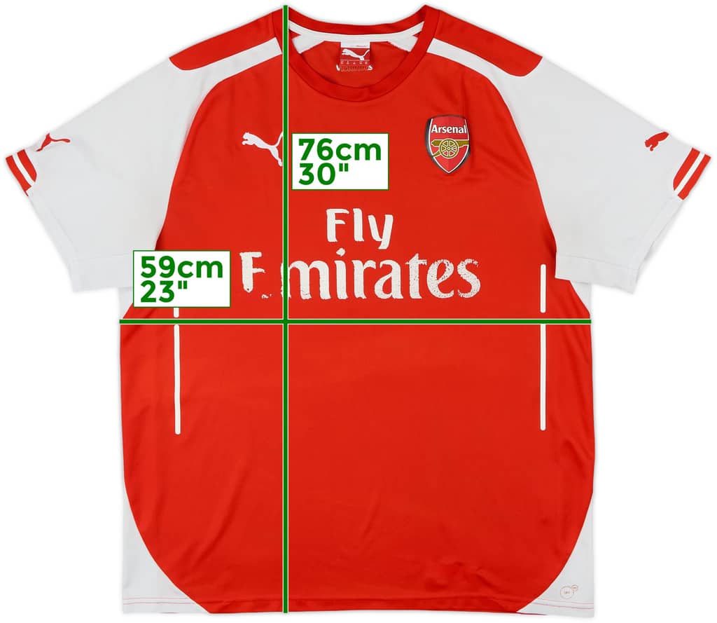 2014-15 Arsenal Home Shirt - 4/10 - (XL)