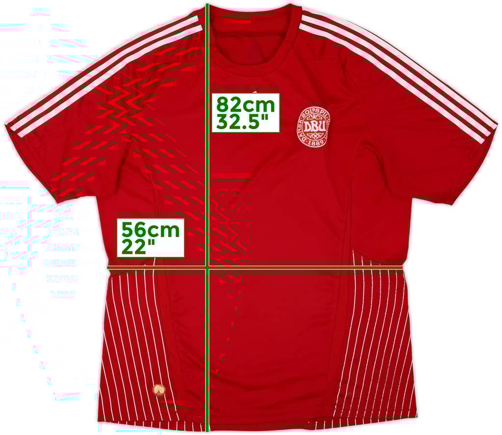 2007-10 Denmark Home Shirt - 4/10 - (XXL)