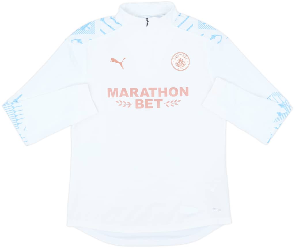 2019-20 Manchester City Puma 1/4 Zip Drill Top - 9/10 - (M)