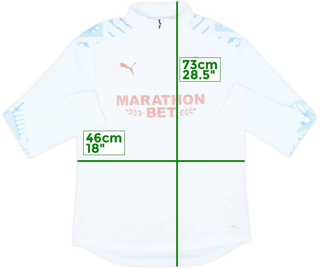 2019-20 Manchester City Puma 1/4 Zip Drill Top - 9/10 - (M)