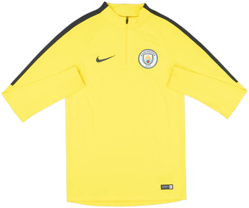 2017-18 Manchester City Nike 1/4 Zip Drill Top - 9/10 - (S)