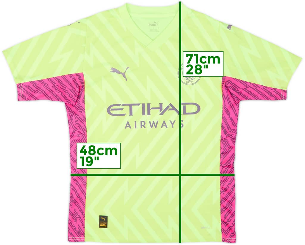 2023-24 Manchester City GK S/S Shirt - 10/10 - (M)
