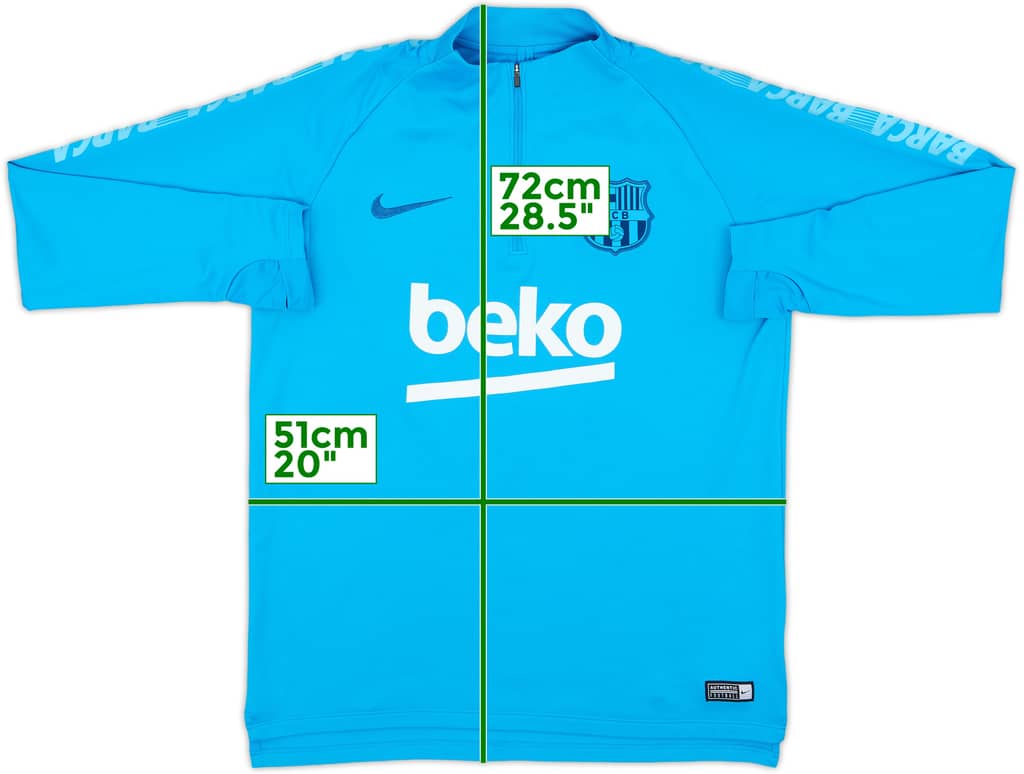 2019-20 Barcelona Nike 1/4 Zip Drill Top - 8/10 - (M)