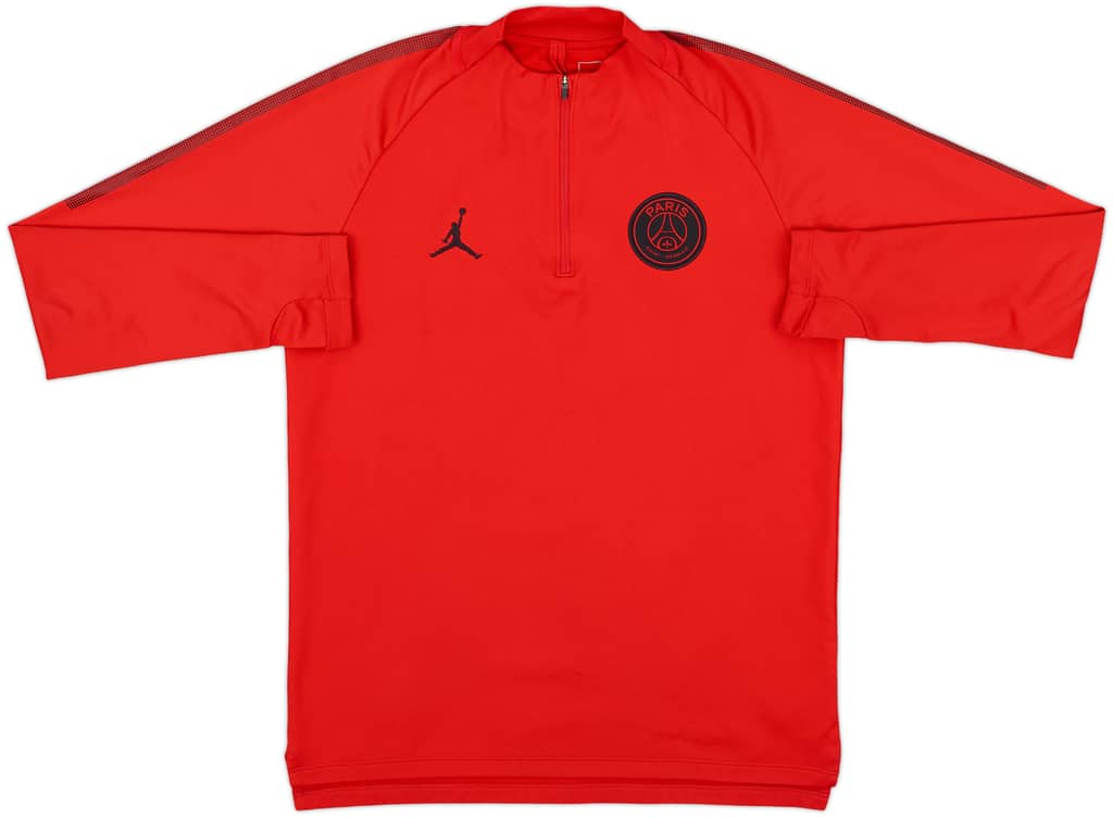 2018-19 Paris Saint-Germain Nike Jordan 1/4 Zip Drill Top - 8/10 - (M)