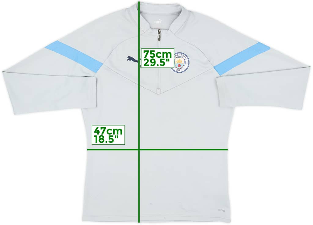 2022-23 Manchester City Puma 1/4 Zip Drill Top - 6/10 - (M)